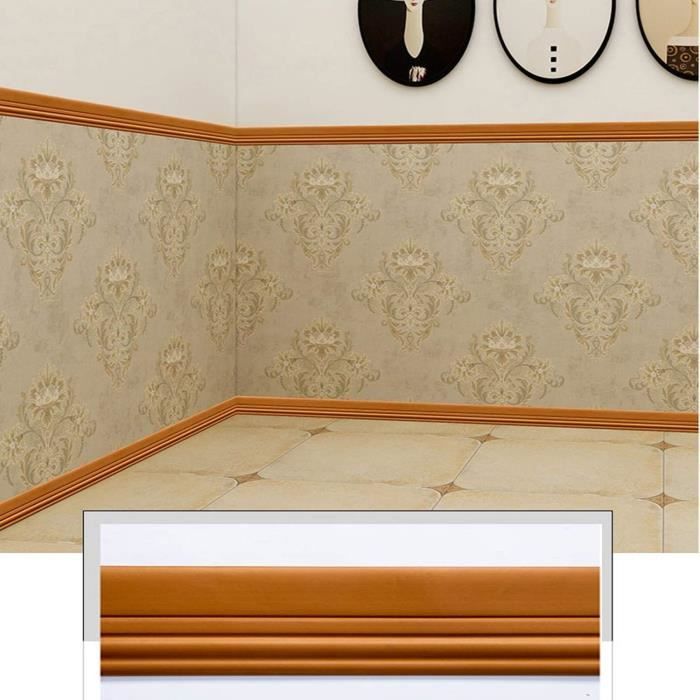 Bordure Murale Auto-adhésive Acier Inoxydable Miroir - 5 M X 4 Cm (16.4 Ft X 1.57 In) - Noir - Décoration DIY Intérieur/extérieur