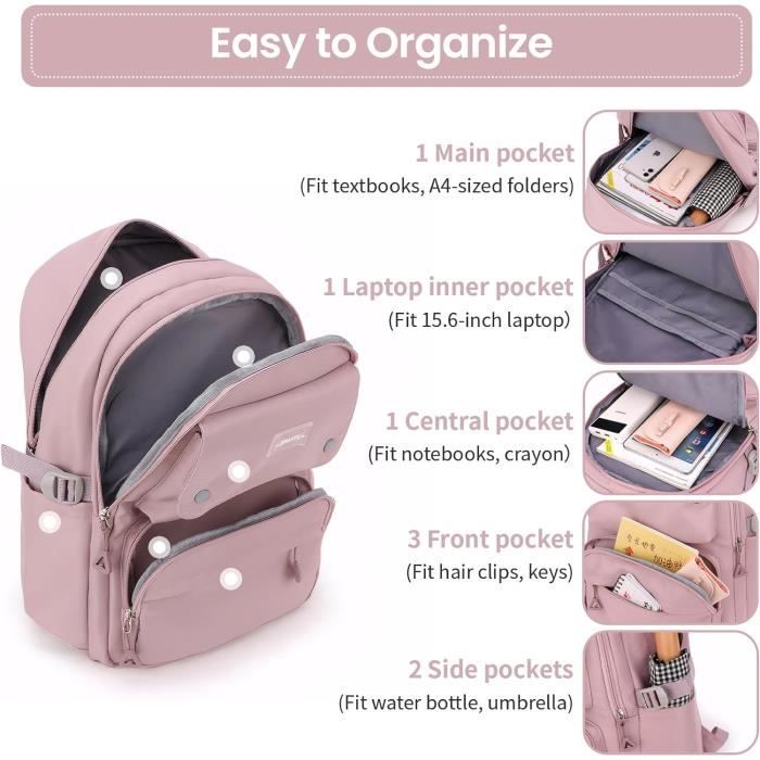 Sacs D'école Pour Enfants Garçons Adolescents Filles Grande Capacité Sacs D'école Imperméables