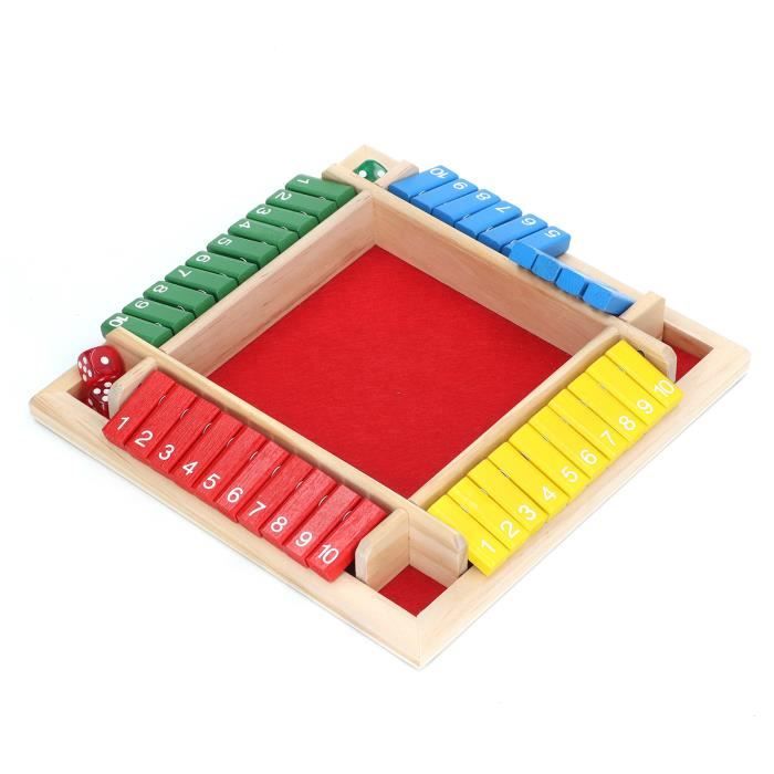 Drfeify jeu de société à dés en bois Jeu de société de dés en bois Portable Party 9 Numbers Flip Drfeify jeu de société à dés en bois Jeu de société de dés en bois Portable Party 9 Numbers Flip