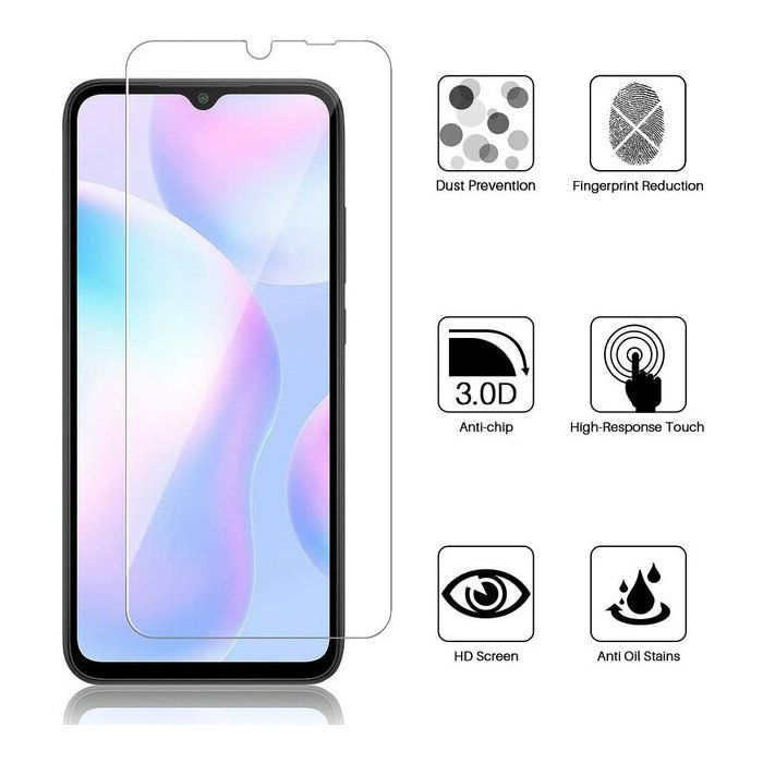Pack Coque Silicone Rose + Verre Trempé Pour Xiaomi Redmi 9A - Marque Little Boutik - Neuf