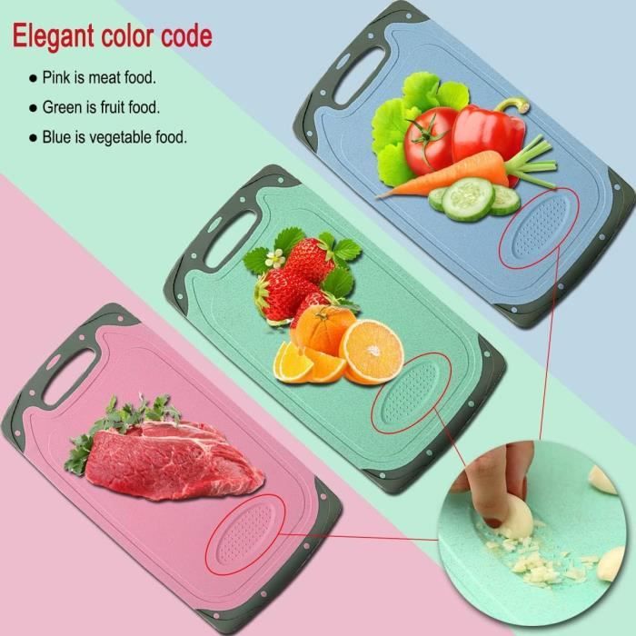 Planche à Découper Antidérapante KESPER 40x24 Cm - Plastique Résistant - Facile à Nettoyer - Hygiénique