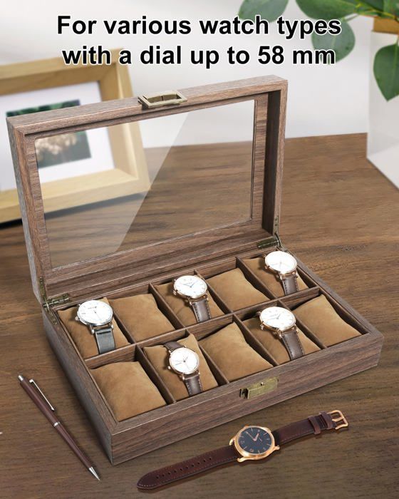 Boîte de rangement en bois pour montre, organisate... - Grandado