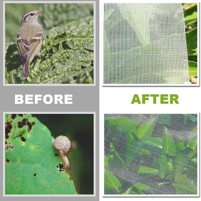 Filet Anti-Insectes Jardin 3m X 5m - Protection Potager Ultra Résistante Maille Fine