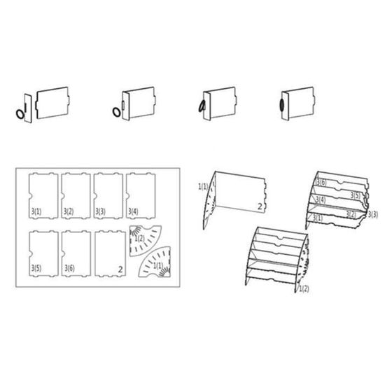 Paperflow 48519 Trieur mural structure 25 cases A4 polystyr/ène