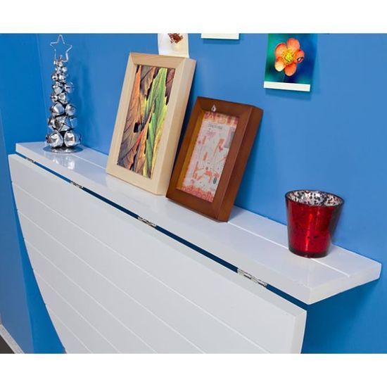 So Fwt10 W Table Murale Rabattable De Cuisine Pliable Demi Ronde Blanc C Maison So Fwt10 W Table Murale Rabattable, Half Round Wall Table