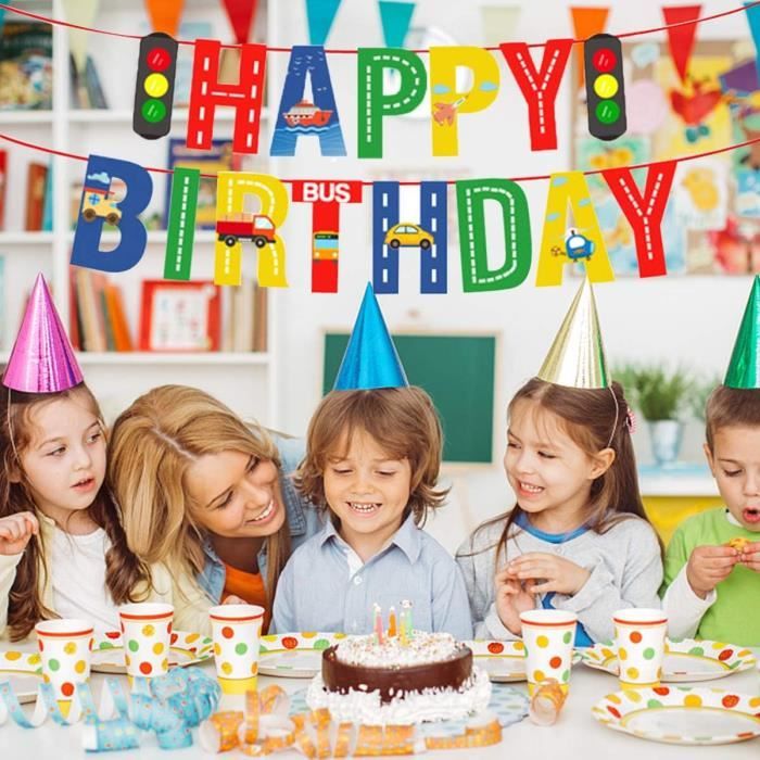 QSUM Banderole Joyeux Anniversaire ou Happy Birthday Guirlande- Banderole  ou Guirlande Rustiqueen Jute Vintage - Fête Surprise pour Enfant d' anniversaire Décoration : : Cuisine et Maison