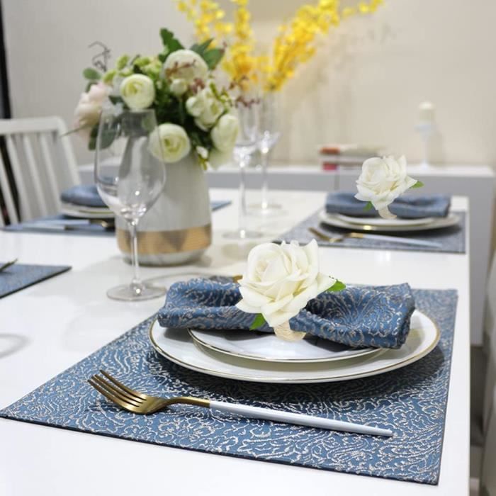 Rond De Serviette De Table Anneaux Métal, 6Pcs Cœur Forme Support