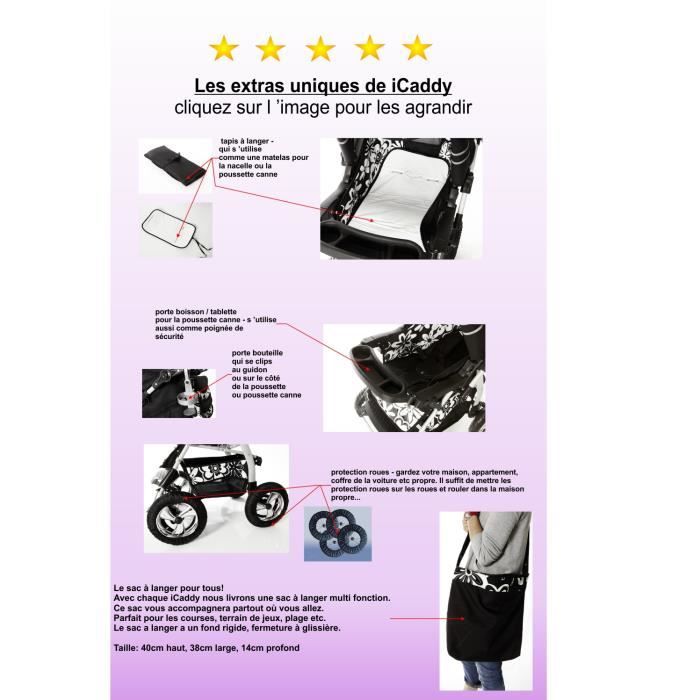 Sac a langer pour poussette canne store