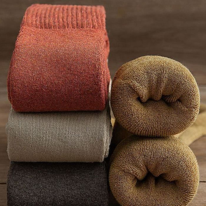 Leggings Chauds En Laine Tricot e Pour Femme Chaussettes Longues