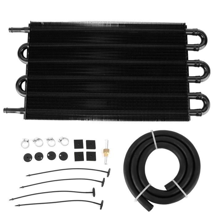 Radiateur Refroidisseur Huile Transmission Universel 8 Rangs - Alliage Aluminium Anticorrosion