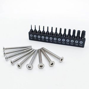 Lot De 30 Embouts Torx T10 – Acier S2, Longueur 25 Mm, Pour Vis Torx, Peints