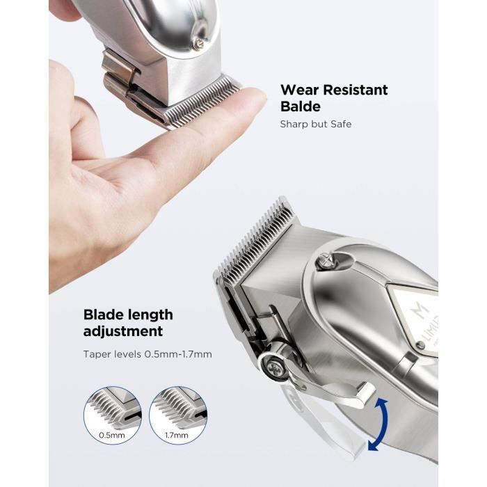Tondeuse Barbe Et Cheveux Sans Fil VGR - Rechargeable USB - Avec écran LED