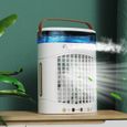 Ventilateurs et climatiseurs portable,Silencieux à brumisation Mini climatiseurs 600ml ,3 vitesses,minuterie 4 réglages,Blanc