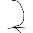 Support pour fauteuil suspendu - AMANKA - Métal noir - Pour adulte - 150kg - 79x112x205cm-0