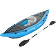 Kayak gonflable monoplace Bestway Hydro force Cove Champion X1 - Bleu - Poids max. 100 kg-0