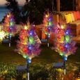 4 Pièces Lampe Solaire Exterieur Jardin, Lumiere avec Colorée LED, Étanche pour Pelouse,Terrasse, Cadeaux, Halloween Decoration-0