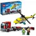 LEGO® 60343 City Great Vehicles Le Transport de L’Hélicoptère de Secours, Camion Jouet Cadeau pour les Enfants dès 5 Ans-0