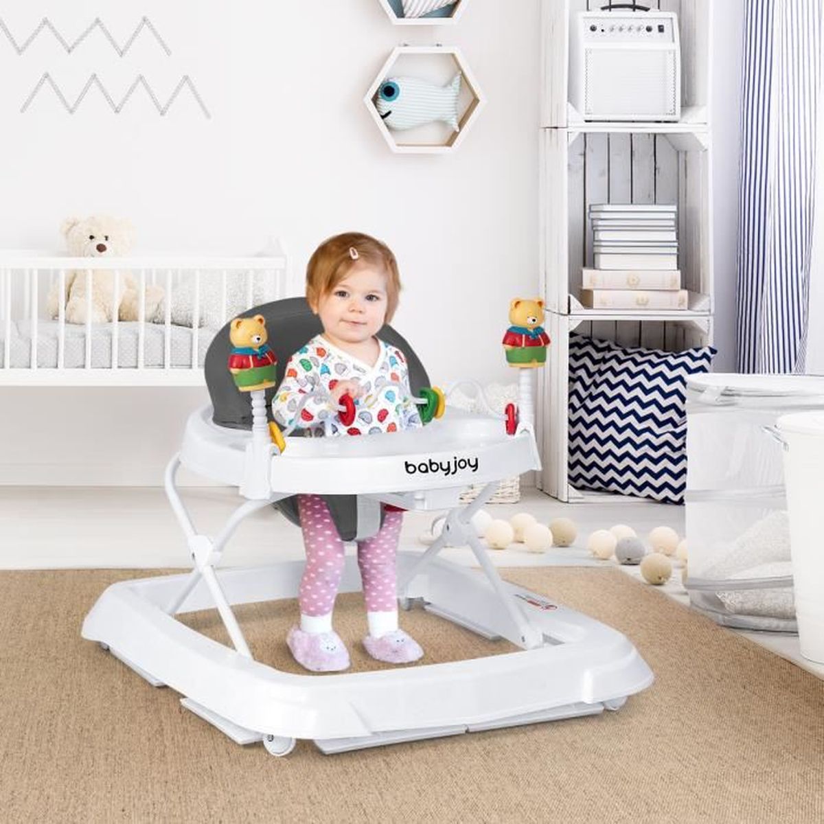 trotteur bébé 4 roues directionnelles