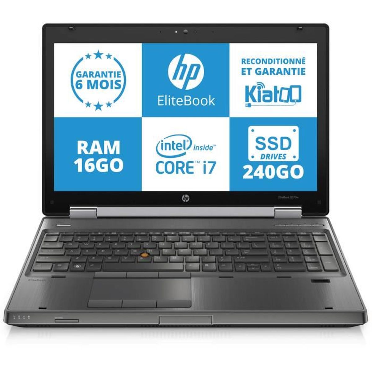 Pc Portable Pas Cher Hp Elitebook 8570w Intel Core I7 16go Ram 240go Disque Dur Ssd Drives Ecran 15 Pouce Windows 7 Pro Prix Pas Cher Cdiscount