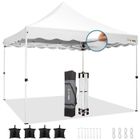 LUCKZON Tonnelle Barnum Pliant 3x3 Portable Tonnelle de Jardin Exterieur pour Fête, Festival, Marché-Blanc