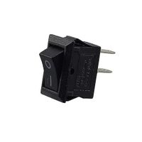 Mini interrupteur à bascule encastrable - 250 V 3 A AC/DC - Noir - Rectangulaire - 9 x 13 mm - 2 pôles ON/OFF