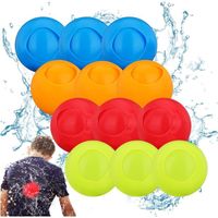1 pièce de balle d'eau en silicone, diamètre de 6 cm, lot de 12, jouet pour enfants, comestible et réutilisable.