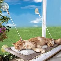 Transat Fenêtre pour Chats, dorer Hamac pour chat, Hamac de chat le verre du soleil balcon, peuvent être démontés et lavables-LEY