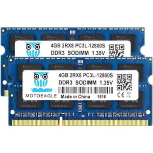 MÉMOIRE RAM DDR3L-1600 SO M PC3L 12800S 8Go (2x4Go) DDR3L 1600