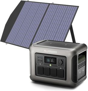 GROUPE ÉLECTROGÈNE ALLPOWERS –Générateur 1800W/ 1152Wh, centrale électrique Portable LiFePO4 avec panneau solaire poly pliable 100W