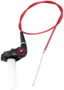 Poignée D'accélérateur Rapide 22mm Pour ATV, Dirt Bike - Kit Avec Câbles - Aluminium, Antidérapante - 50-250cc - 7