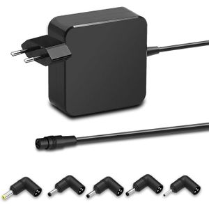 Chargeur Universel 65W - 6 Ports USB-C - Pour PC Portable & Tablette - Blanc Brillant