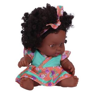 POUPÉE Zerodis poupée de bébé Reborn Poupée bébé Reborn réaliste de 20cm, jouet de jeux poupee Jupe à fleurs vert orange Q8-001 10697