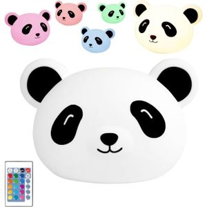 VEILLEUSE BÉBÉ Little Cub Panda - Veilleuse Pour Chambre D'Enfant - Usb-C Rechargeable Avec Télécommande - Lumière Multicolore Et Chaude - S[Q1794]