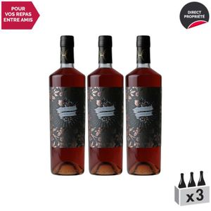 VIN ROSE Pineau des Charentes Macération Carbonique Rosé - Lot de 3x75cl - Les Frères Moine - Vin AOC Rosé du Sud-Ouest