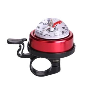 Anneau Métallique De Bell Corne avec boussole Vélo Guidon Alarme Gris