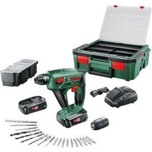 BURINEUR - PERFORATEUR Perforateur SDS+ 18V UNEO MAXX avec 2 batteries 1.5Ah et chargeur en coffret SYSTEMBOX - BOSCH - 060395230K