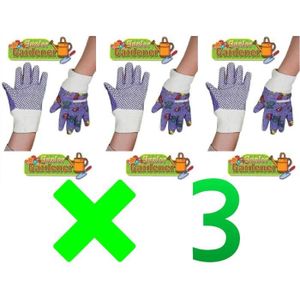 Cresbel 6 paires de gants de jardinage enfant : gants de travail enfant,  gants de protection en latex, Gants enfants gants de jardin pour les 5-7  ans, gants de travail gants pour