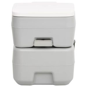WC - TOILETTES ESTINK Toilette de camping portable gris et blanc 20+10 L PEHD