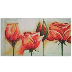 Photo sur toile Rose Heart (5 Parts) Wide - Roses - Fleurs - Tableaux