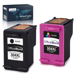 Pack de 2 cartouches d'encre BK + CL Cartridge World compatible HP 304XL  (N9K07AE-N)