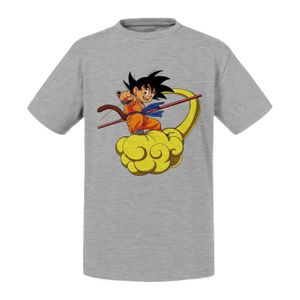 T-SHIRT T-shirt Enfant Gris Dragon Ball Goku Kinto Nuage J