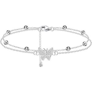 BRACELET - GOURMETTE Bracelet pour Femme en Argent Sterling 925 - SSS - Coeur Papillon Lien Couches Perles Infini Amour Char532