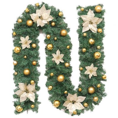 Guirlande De Noël Artificielle 5 M Avec LED - 100 Lumières Blanc Chaud - 8 Modes - USB - Pour Intérieur Et Extérieur