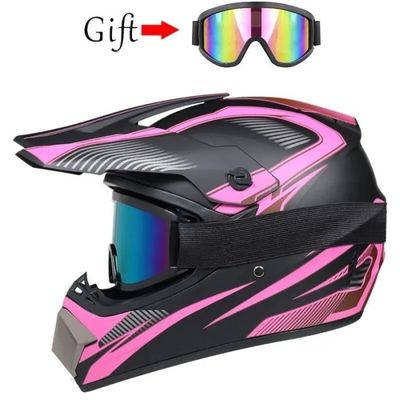 Casque Moto Enfant + Gants - Taille 48-52 Cm, 3-8 Ans - Design Spider, Norme DOT - Pour Vélo, Trottinette, Quad - ABS + EPS, Confortable