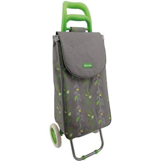 Chariot De Courses Sabichi Motif Citronnelle - Isotherme 40L Avec Roues, Léger Et Robuste