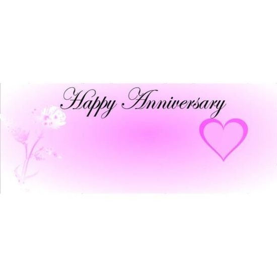 Joyeux Anniversaire De Mariage Coeur Et Fleurs Rose Banderole Personnalisee 120 X 60 Cm Achat Vente Banderole Banniere Cdiscount