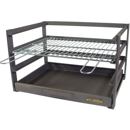 IMEX El Zorro 71478.0 Tiroir Barbecue Avec Grille - Noir 57 X 41 X 35 Cm