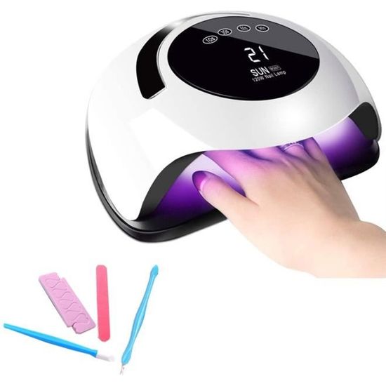 Lampe UV LED 120W Pour Séchage Gel Et Vernis à Ongles - Professionnelle, Blanche, Neuf