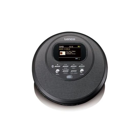 Lecteur CD portable avec radio DAB+/FM et Bluetooth® - Lenco CD-500BK - Noir