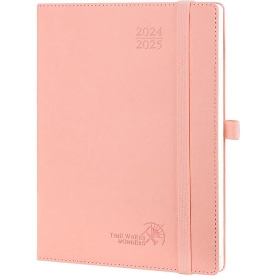 POPRUN Agenda de poche 2026 Journalier 16 x 10,5 c - Couverture Souple en PU Cuir, 1 Page par